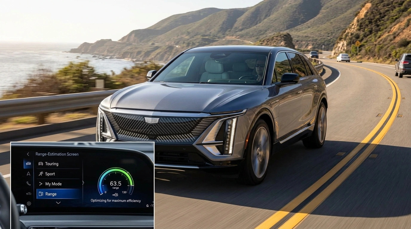 do the driving modes in cadillac lyriq offer different ranges or battery usages